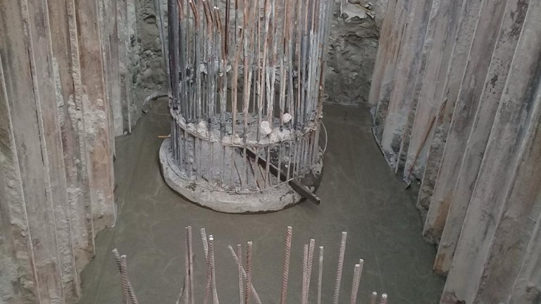 Rebar cage assembly for pile cap works on a UAE construction site